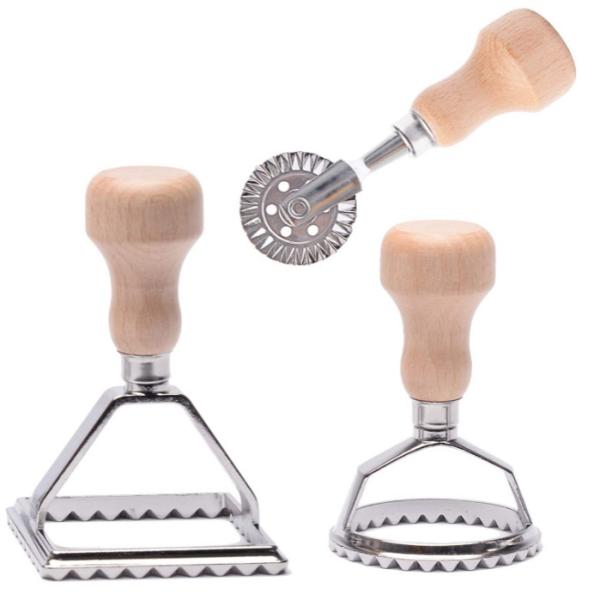 Buy Kitchen Pasta Ravioli Stamp Cutter Press With Roller Set at wholesale prices