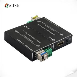 Mini 4K HDMI Fiber Extender with RS232 & External Audio Data rate up to 10.2Gbps