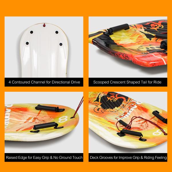 XPE EPS HDPE Snow Sled Boarding Snowboards for Adult and Children Woowave Thick Slide