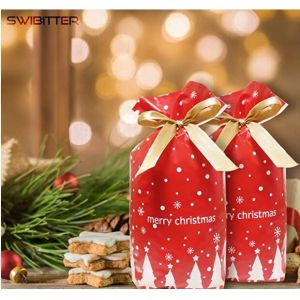 Gravure Printing LDPE Drawstring Holiday Gift Bags