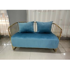 China Stable No Shaking 123cm 76cm Wrought Iron Settee on sale