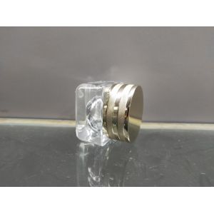 Hot Stamping 15g Clear Cream Jar With Aluminum Cap Cosmetic Bottles OEM