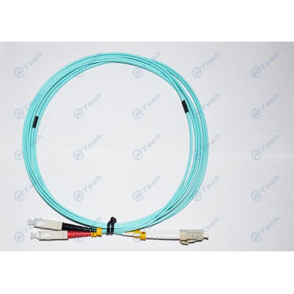 Buy Laser Optimized OM3 Patch Cord , SC - LC Aqua Fiber Patch Cable 2000 MHz.Km at wholesale prices