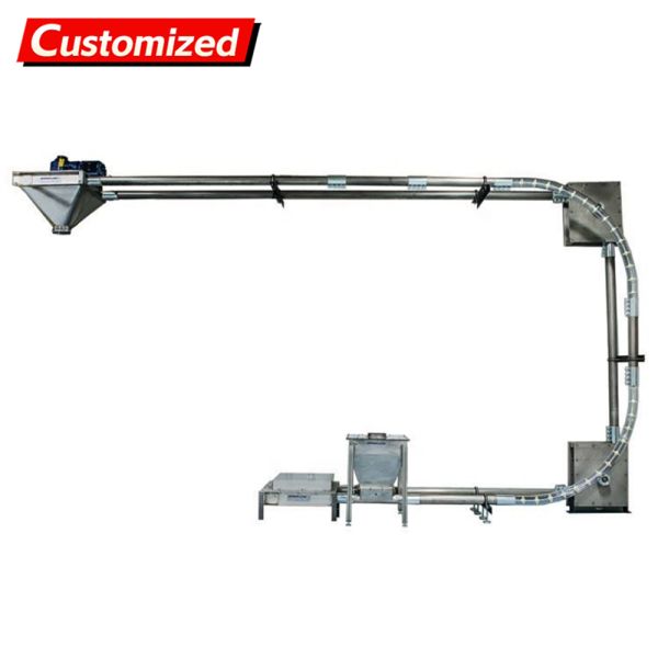 Custom Stainless Steel Tube Chain Conveyor for Stable Transport of Steel Drag Chain Conveyors Explosion-proof and airtight design (Suitable for