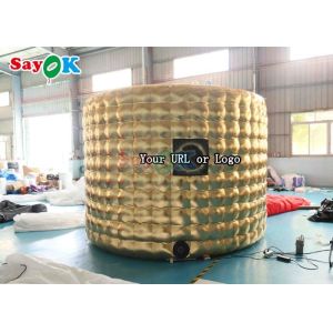 Customized Inflatable 360 Photo Booth Shape Enclosure Gold Inflatable Backdrop