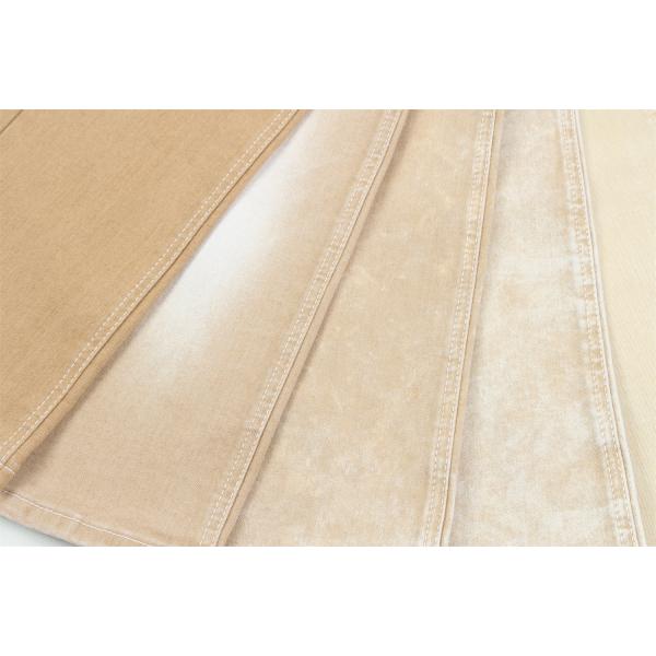 Khaki Color High Stretch Slub Denim Fabric For Lady Jeans