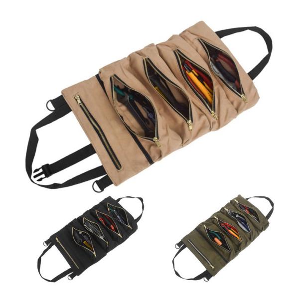 Buy Multi Purpose Wrench Screwdriver Roll Pouch Hanging Tool Zipper Pouches at wholesale prices