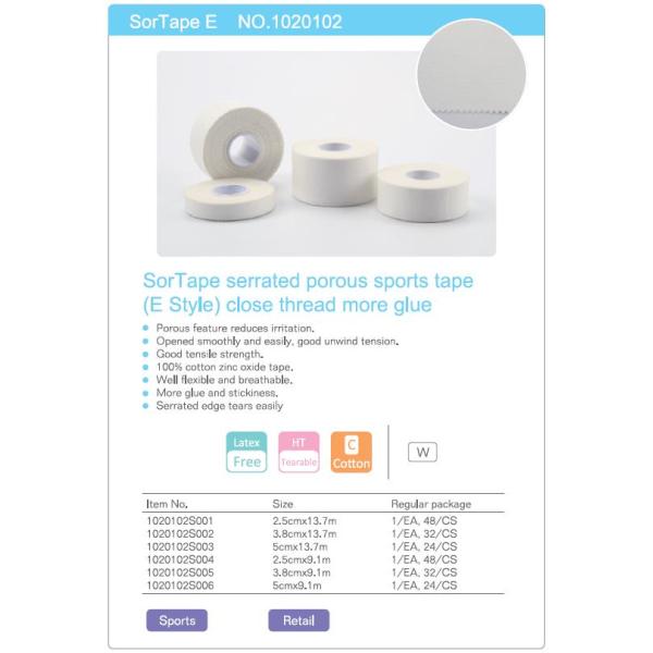 100% Cotton Athletic Medical Sports Tape for Leg Guard & Hand Guard