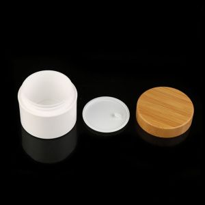 50g Bamboo Lid Cosmetic Cream Jars Silk Screen Printing