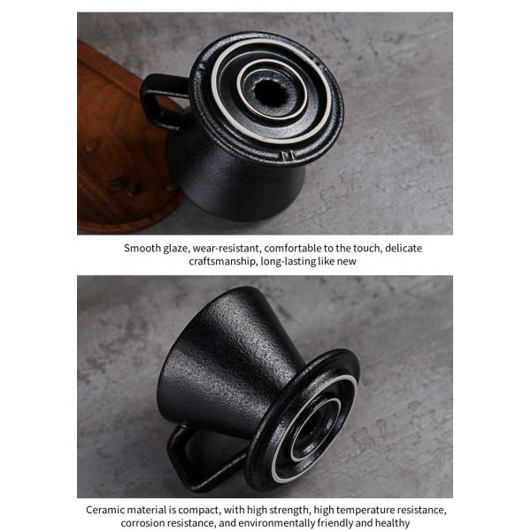 Customize Ceramic Coffee Filter Maker Pour Over Dripper with Mug European Style Home Goods