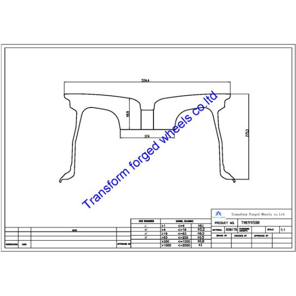 TM199508 19X9.5 inches forged wheels monoblock wheels blanks Dimple style barrel and rims