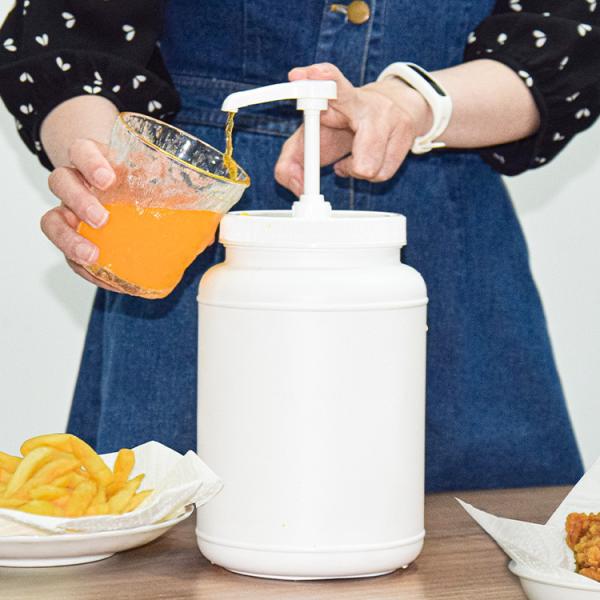 Buy 5ml 8ml 10ml Standard Head Syrup Pump Dispenser With 2500ml HDPE Round Bottle Container at wholesale prices