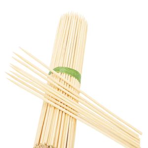 Lightweight Long Bamboo Skewers Portable Bamboo Barbeque Skewers Customizable