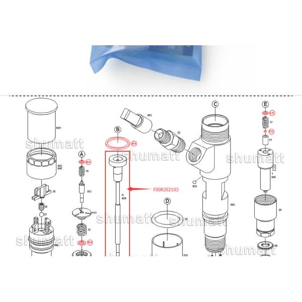 A+ new Shumatt Injector Control Valve Set F00RJ02103 for 0445120134 injector