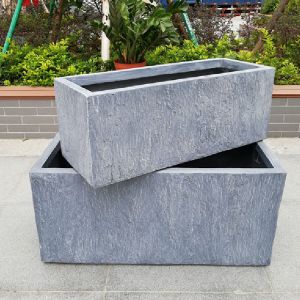 Modern Style Fiber Clay Planters Powder Coated Finishing