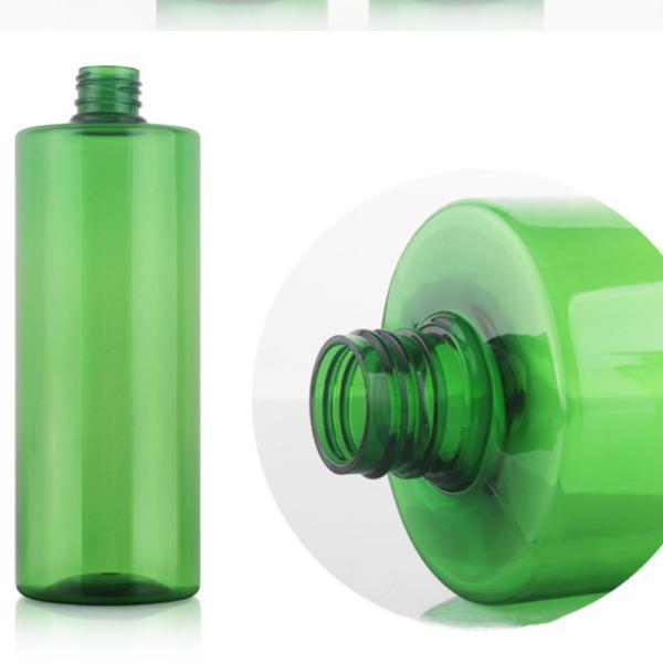 Buy 500ML Spiral PET Clear Liquid Pump Bottle Flat Shoulder at wholesale prices