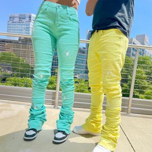 Custom Mens Joggers Wide Leg Flared Baggy Stacked Oversized Streetwear