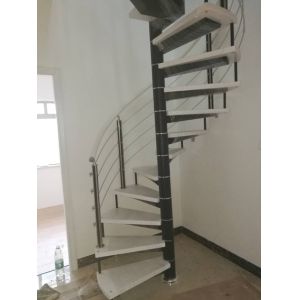 Spiral StaircaseVH05S Spiral Stainless Steel Stair Tread Beech Curved Glass