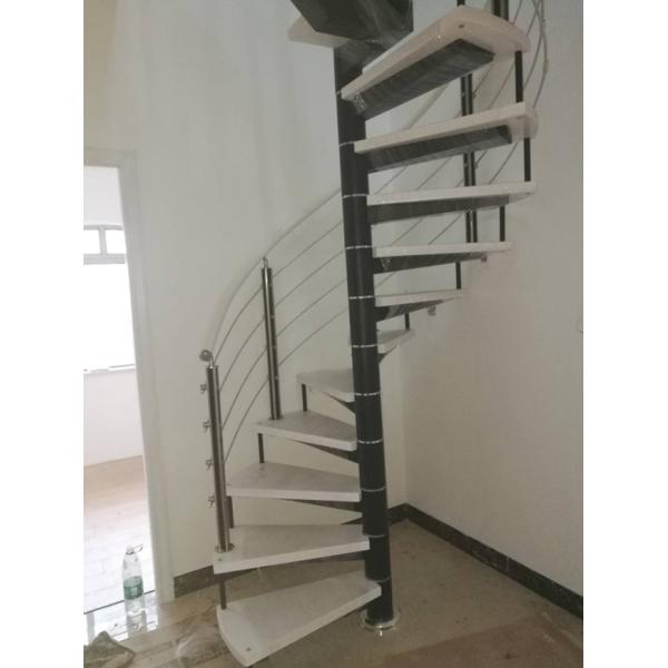 Spiral StaircaseVH05S Spiral Stainless Steel Stair Tread Beech Curved Glass
