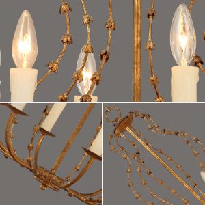 Country Rod iron chandelier lighting (WH-CI-50)