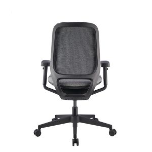 Dark Grey Mesh Fabric Furniture Staff Seating Ergonomic Office Chair