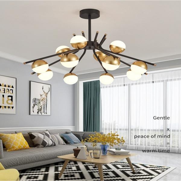 6heads Acrylic Iron Modern Pendant Light Indoor Decoration