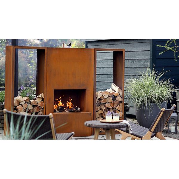 Outdoor Fireplace Corten Steel Wood Burning Fire Pit GN-FP-510