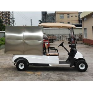 2 Seats Small Cargo Vehicle Electric Golf Cart With Stainless Steel Container