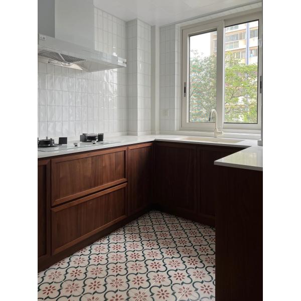 Vintage Corner Modular Lacquer Kitchen With Island Furniture Cabinet