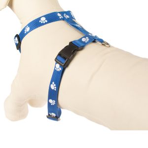Pink Polyester Paw Print Pet Smart Harness