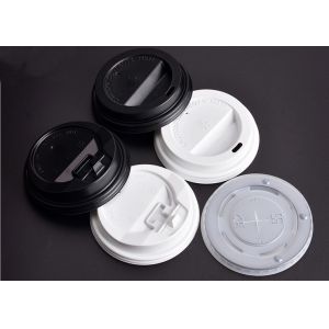 Quality PP Plastic Paper Cups Lids Biodegradable With Dome / Flat Shapes for sale
