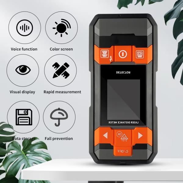 New Arrivals Handheld Wall Detector Cable Scanner Wood Finder Laser Distance Meter AC Detector Metal Wall Detector