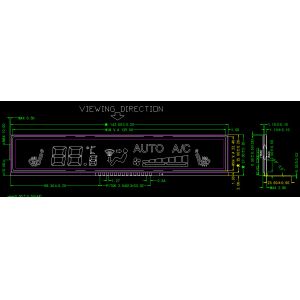 Customized PIN Connector Vehicle HTN Lcd Seven Segment Display