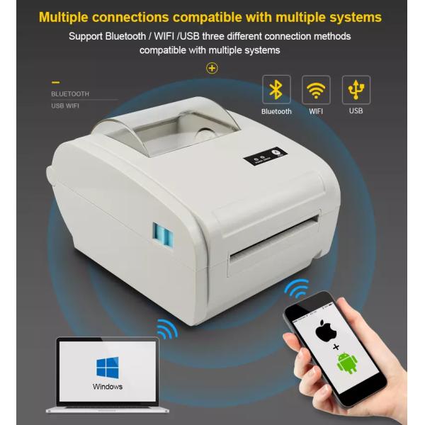 Black White 110mm 203dpi Thermal Label Sticker Printer Pos Use