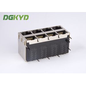 Custom Integrated RJ45 Jack dual deck 2x4 gigabit ethernet connector technical