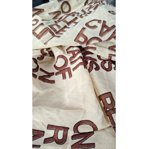 Leafy Letter Printed Lace Fabric For Effect High Quality Special Design Evening Dresses