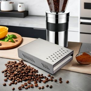 Quality Classic Bag Shape Knock Box Drawer Thickened Stainless Steel Container for Coffee Grounds for sale