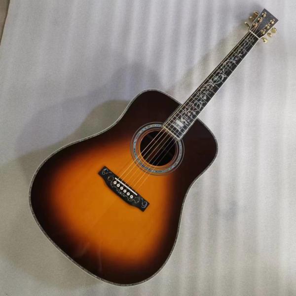 D Classic 45 Dreadnought acoustic guitar with natural Solid spruce TOP with Fishman EQ and hardcase logo