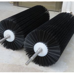 ROSH Stainless Steel Shaft Nylon Bristle Cylindrical Roller Brush