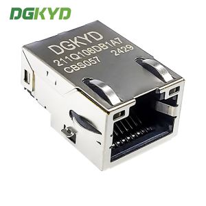 RJ45 Gigabit Integrated Filter Network Connector SMD LCP Interface DGKYD211Q106D