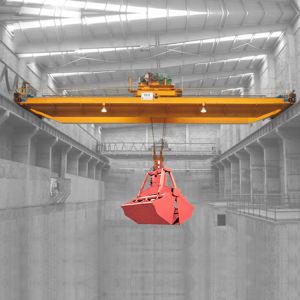 20 Ton Port Double Girder Overhead Travelling Crane With Grab Bucket