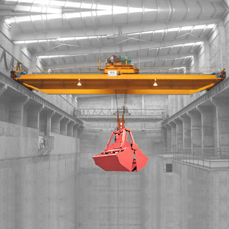 5 Ton Double Beam Travelling Bridge Crane System With Grab For Lifting Scrap
