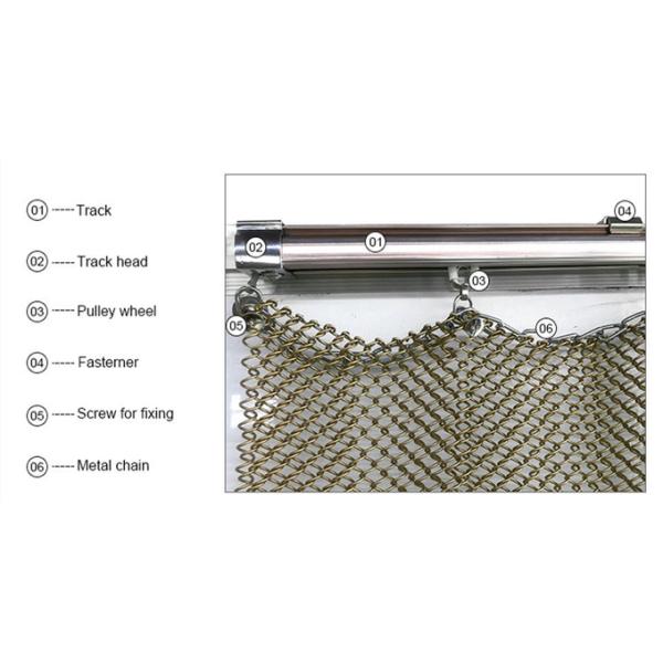 Anodic Oxidation Aluminum Coil Metal Mesh Curtain Interior Exterior Decoration 4