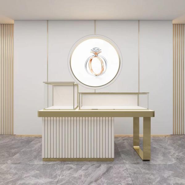 Buy MDF Luxury Display Cabinets Cabinets Window Luxury Jewelry Display Cases at wholesale prices