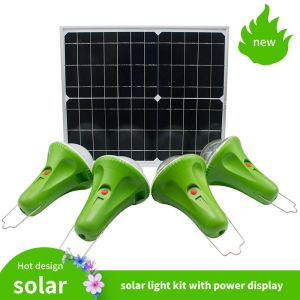 Portable Remote Controller Led Solar Power System 435lum Dimmable