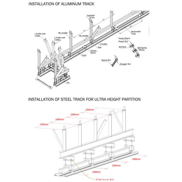 Cambodia ultrahigh type sound proof movable partitions for hotel and auditorium