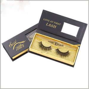 custom purple embossed texture eyelash box factory hot selling lash gift box