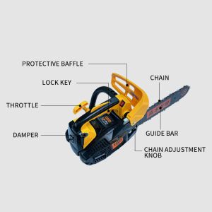 25.4cc One-handed Gasoline Chainsaw 2-Stroke Customizable Chainsaw