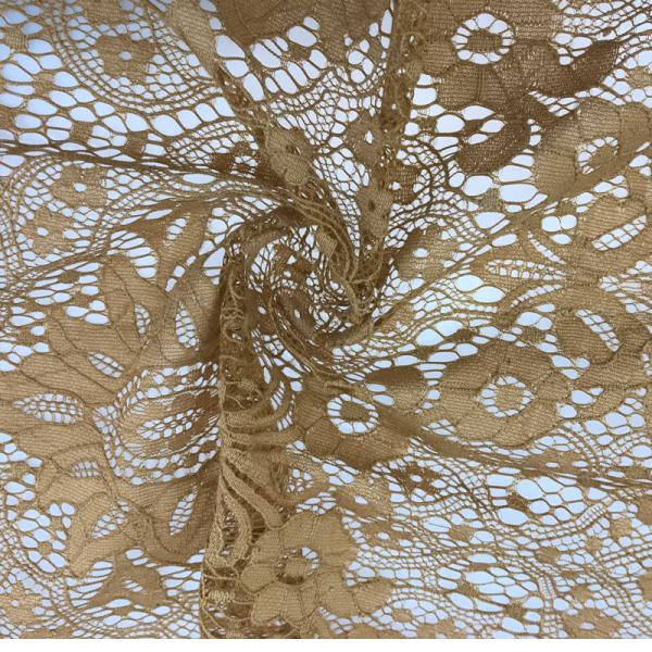 Guipure Corded Gold Nigerian Lace Material Jacquard Lace Fabric 59 Inch