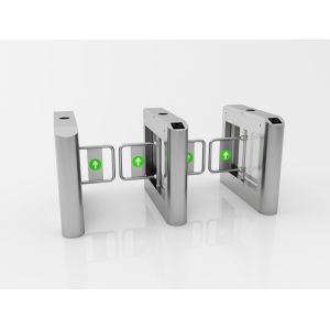 SUS304 Pedestrians Turnstile Access Control Swing RFID Electronic Barrier Gate